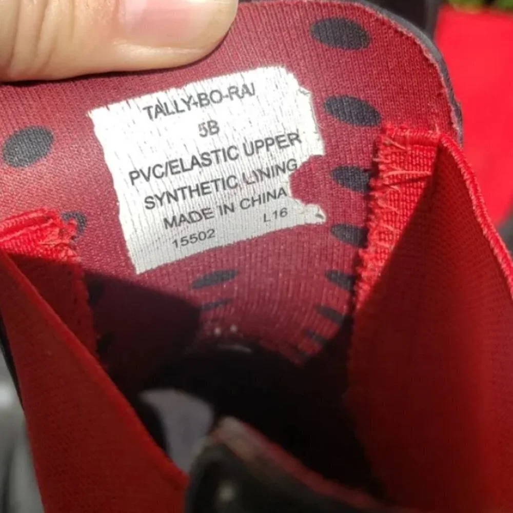 Lauren Ralph Lauren Tally Rain Boots black 5 red